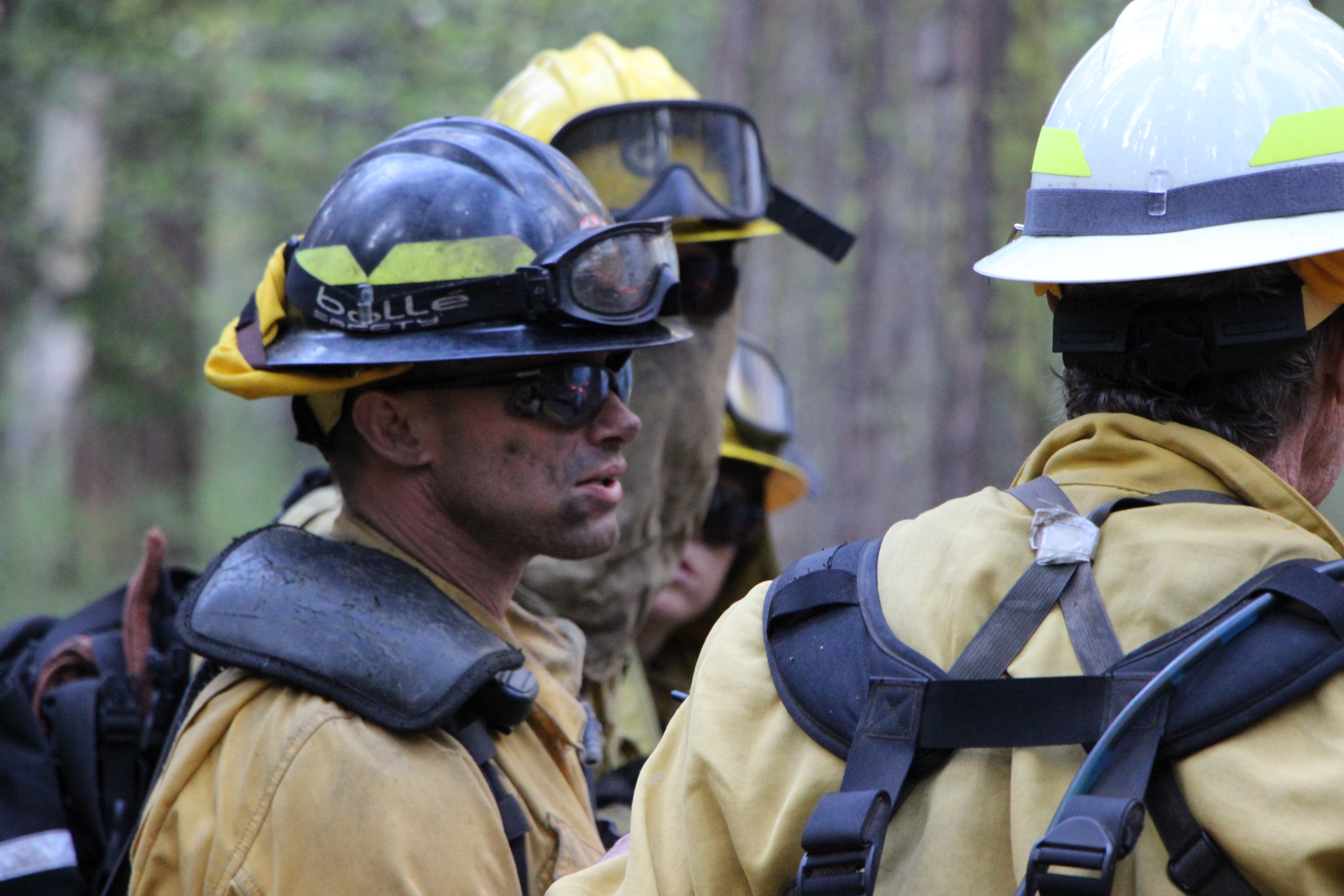 Firefighters talking
